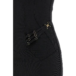 Black Polyamide Midi Dress