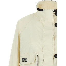 White Linen Full-Length Jacket