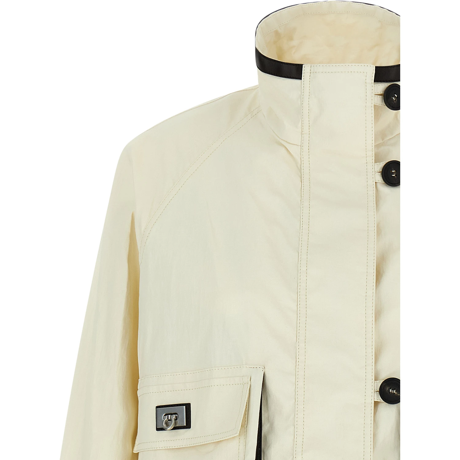 White Linen Full-Length Jacket