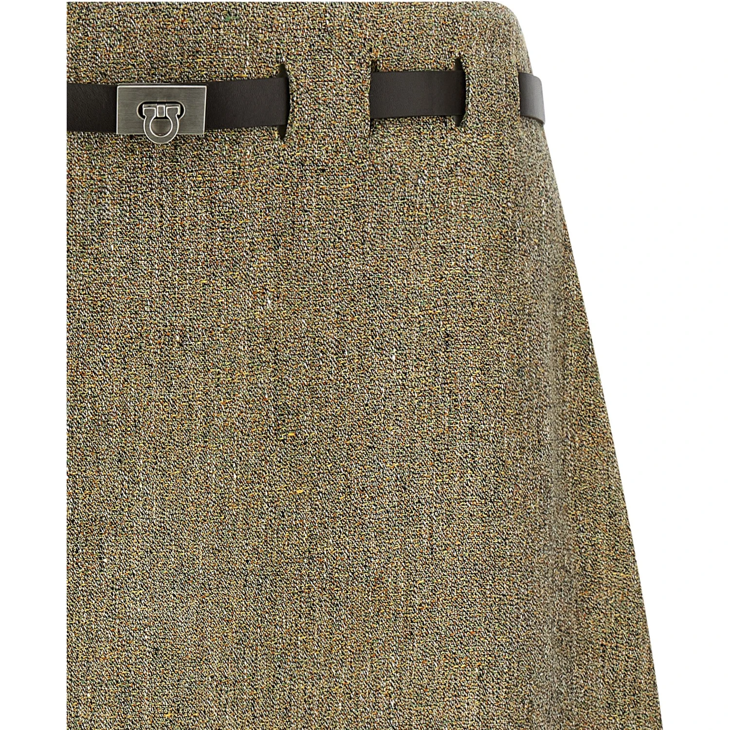 Multicolor Linen Long Skirt
