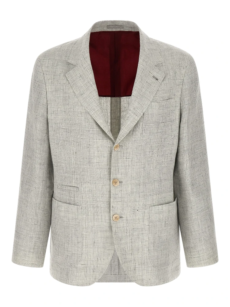 White Linen Blazer