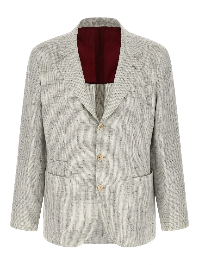 White Linen Blazer