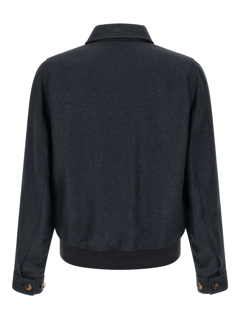 Blue Sisal Biker Jacket