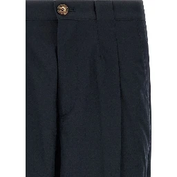 Blue Cotton Chino Pants