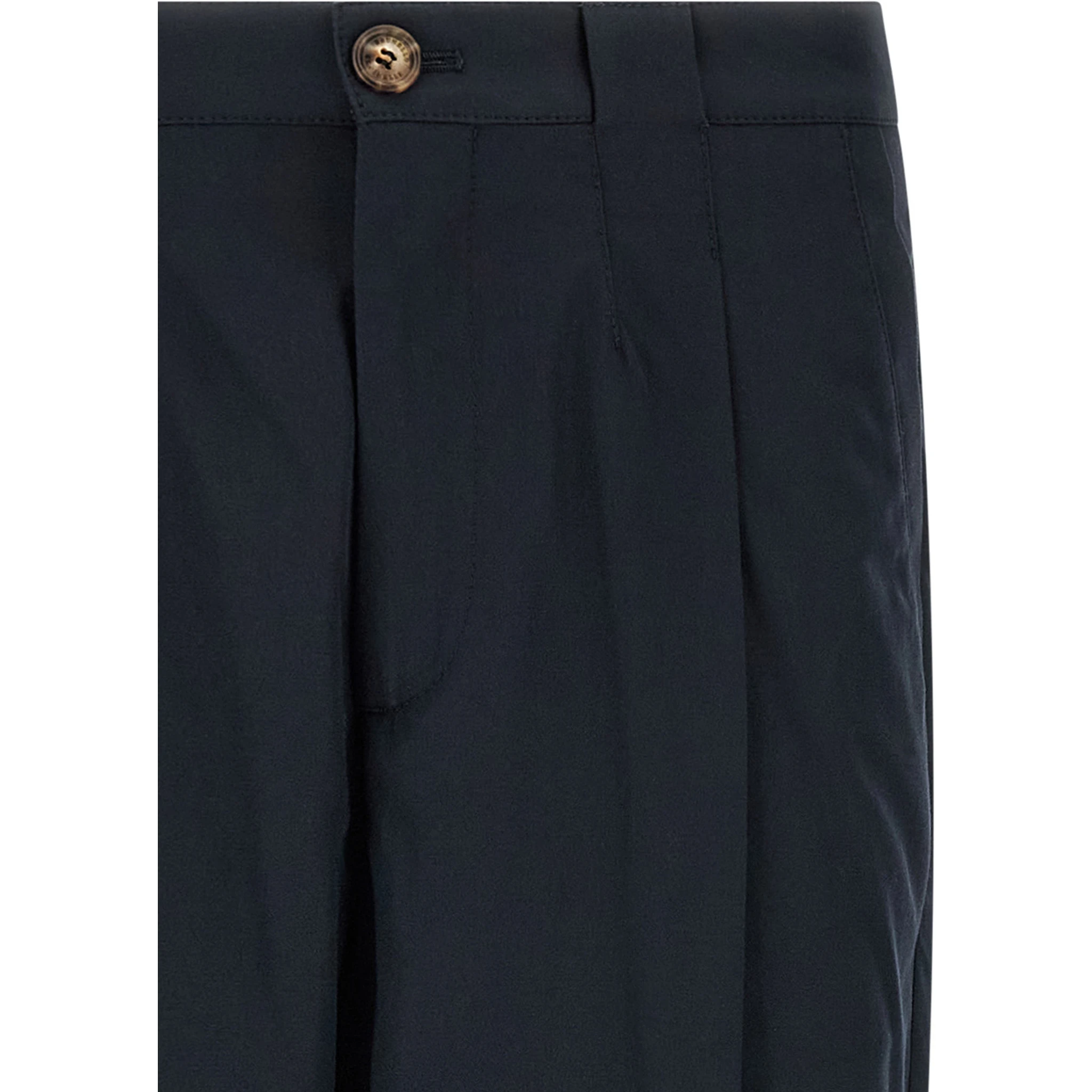 Blue Cotton Chino Pants