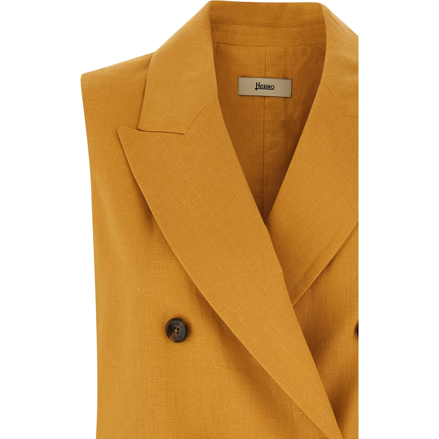 Bicolor Linen Sleeveless Jacket