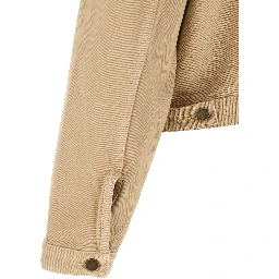 Beige Cotton Denim Jacket