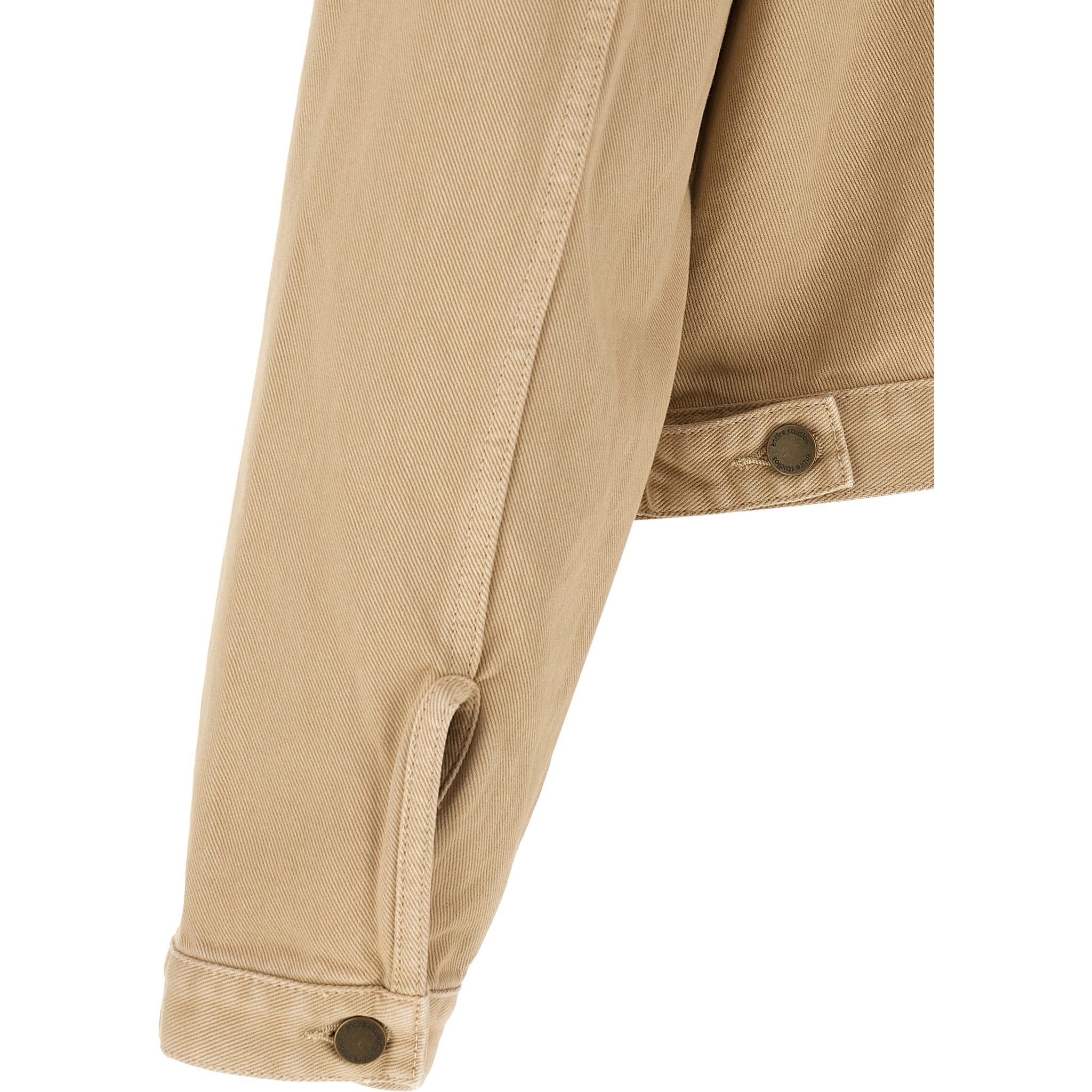 Beige Cotton Denim Jacket