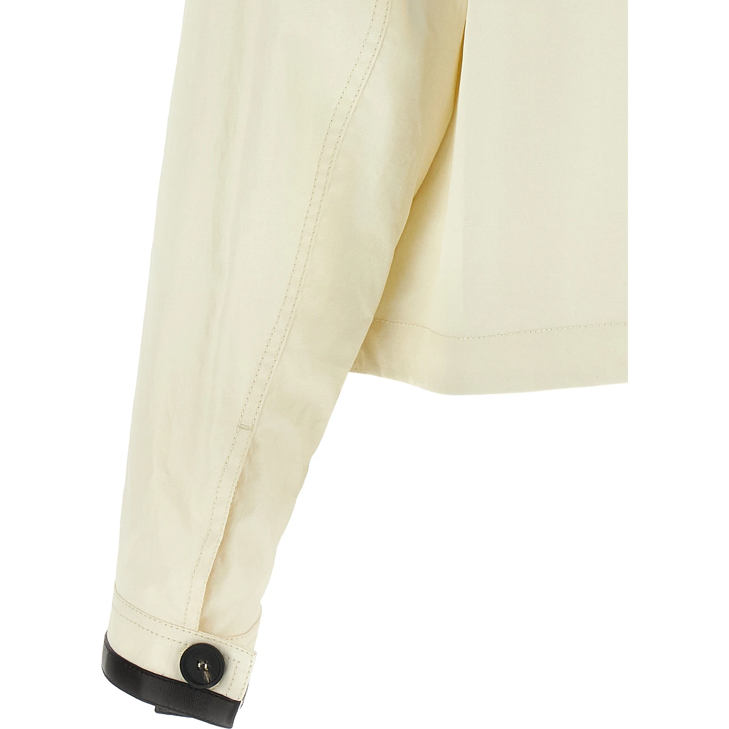 White Linen Full-Length Jacket