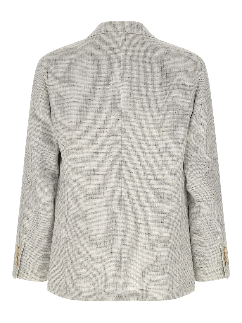 White Linen Blazer