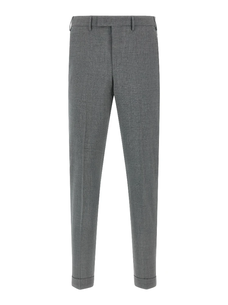 Gray Virgin Wool Dress Pants