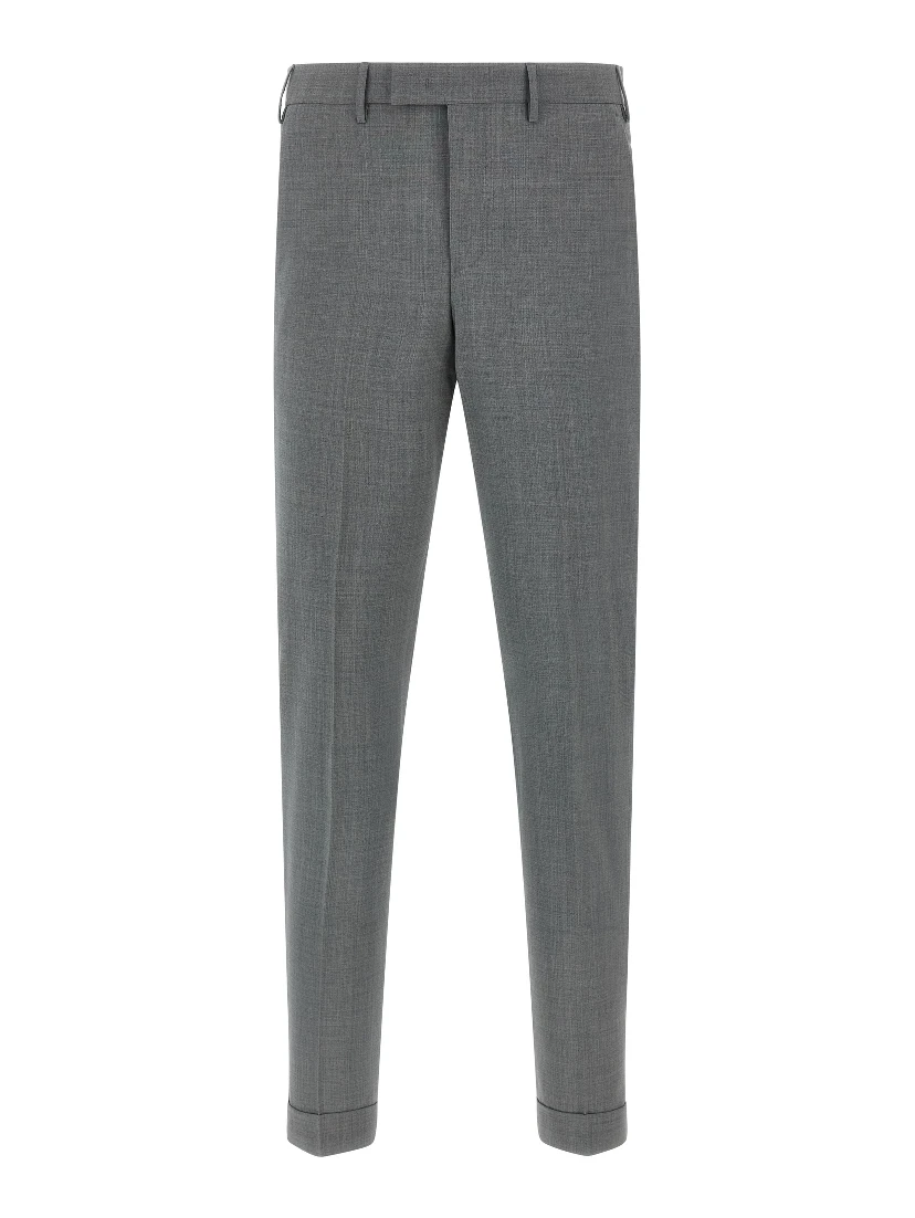 Gray Virgin Wool Dress Pants