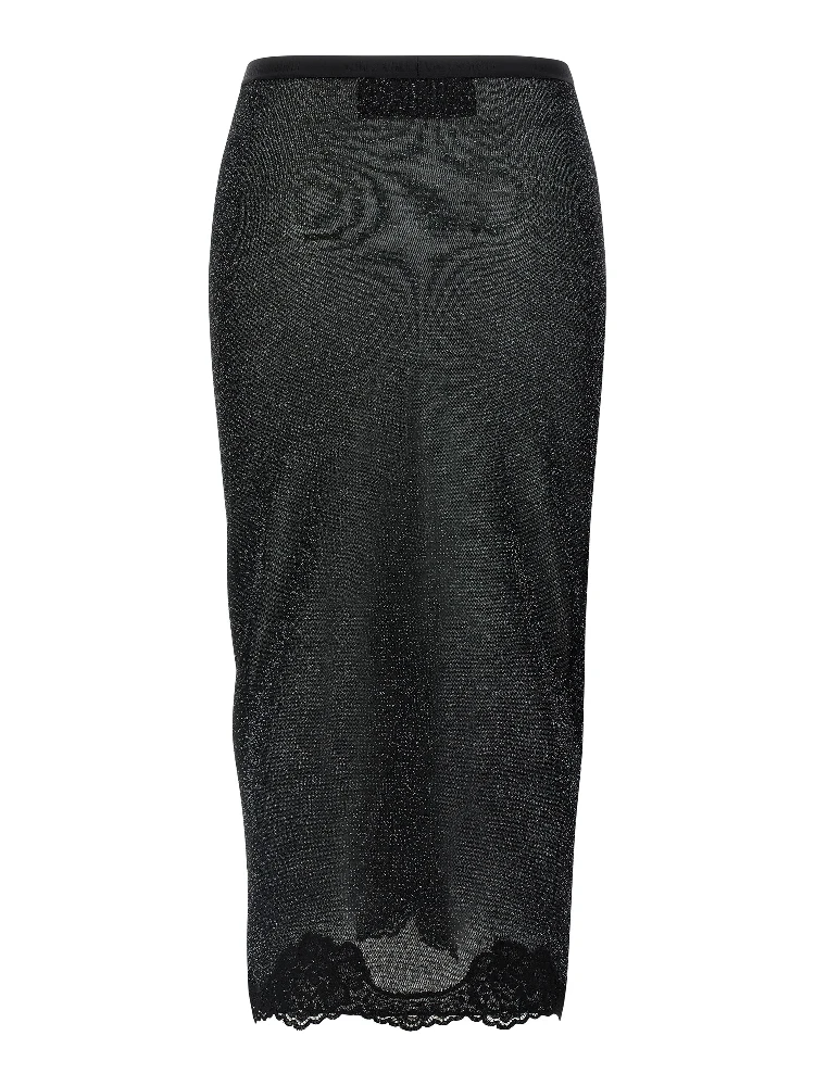 Black Viscose Midi Skirt alternative