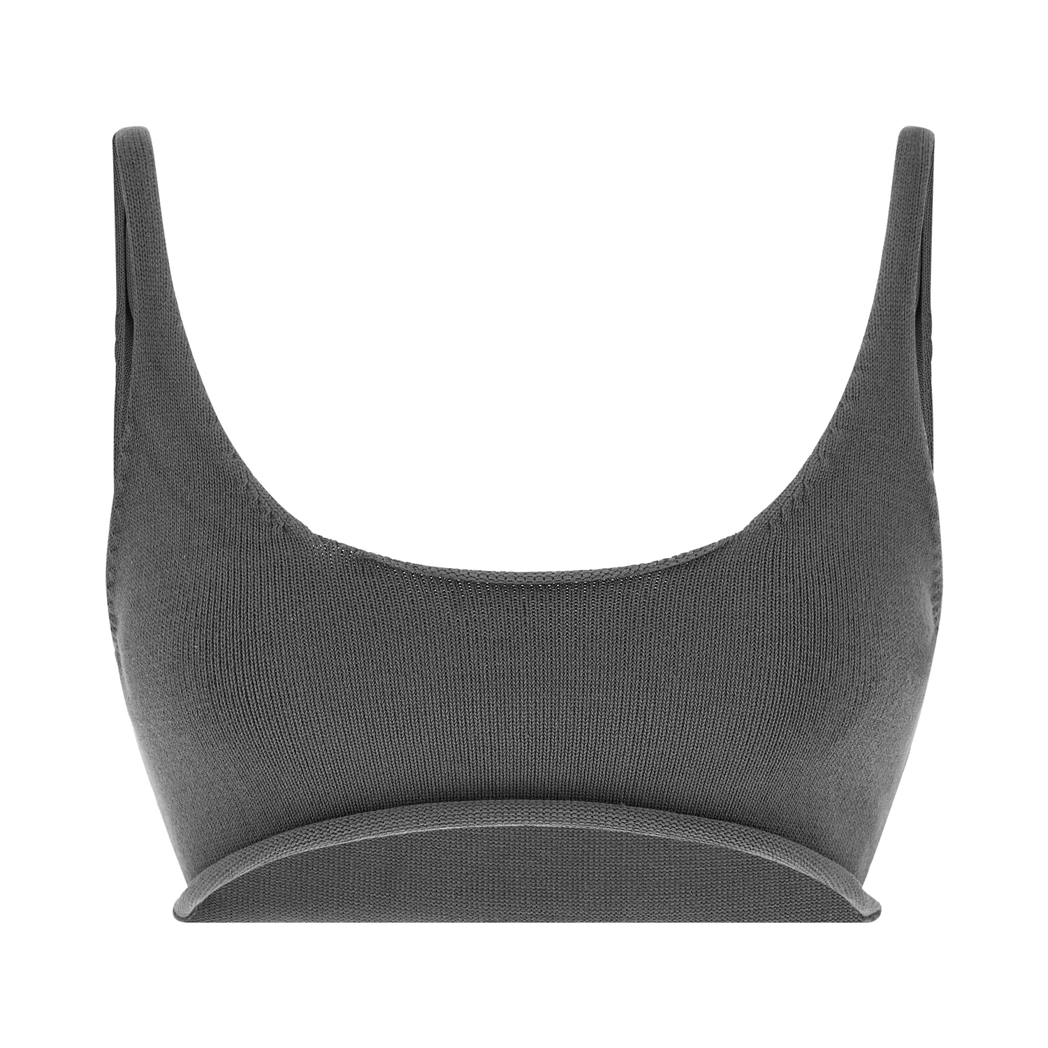 Gray Cotton Sport Bra