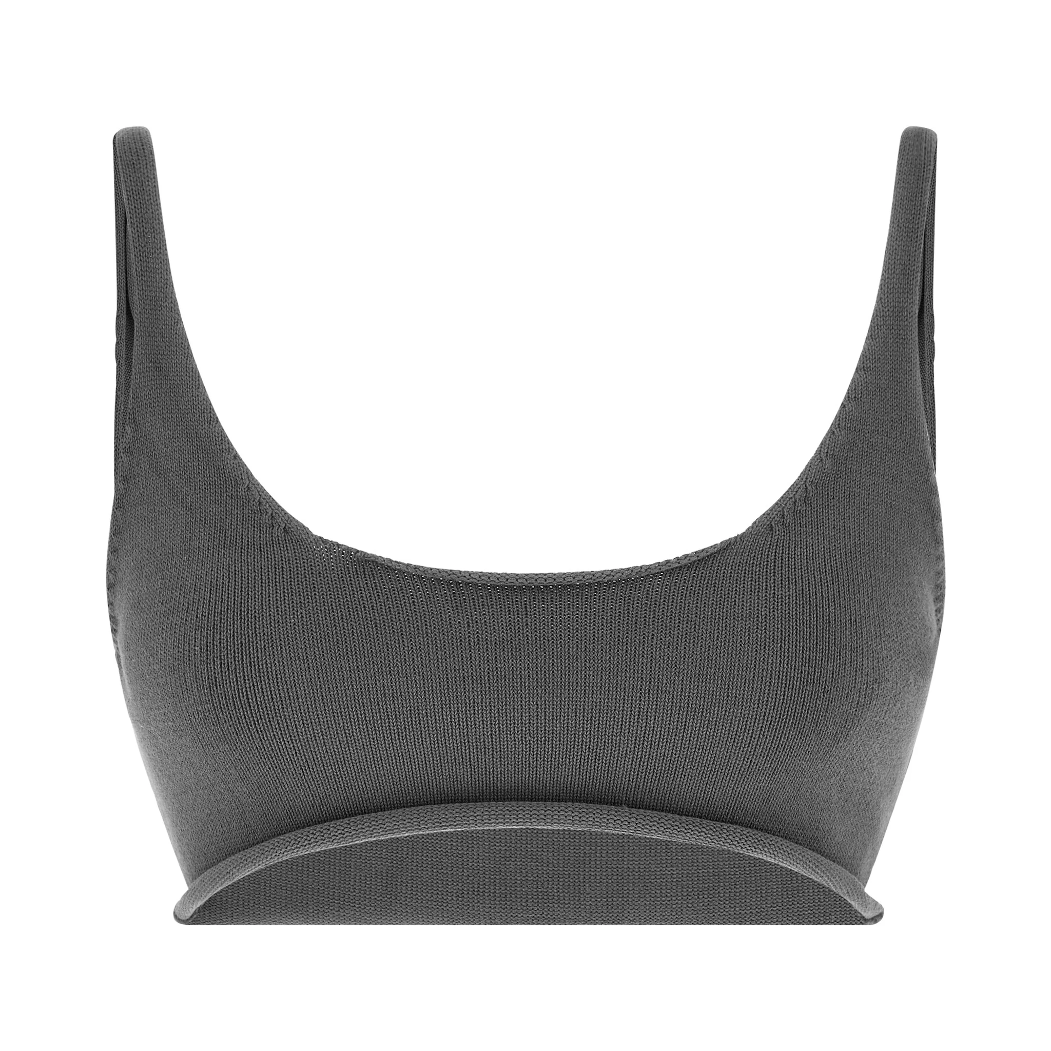 Gray Cotton Sport Bra