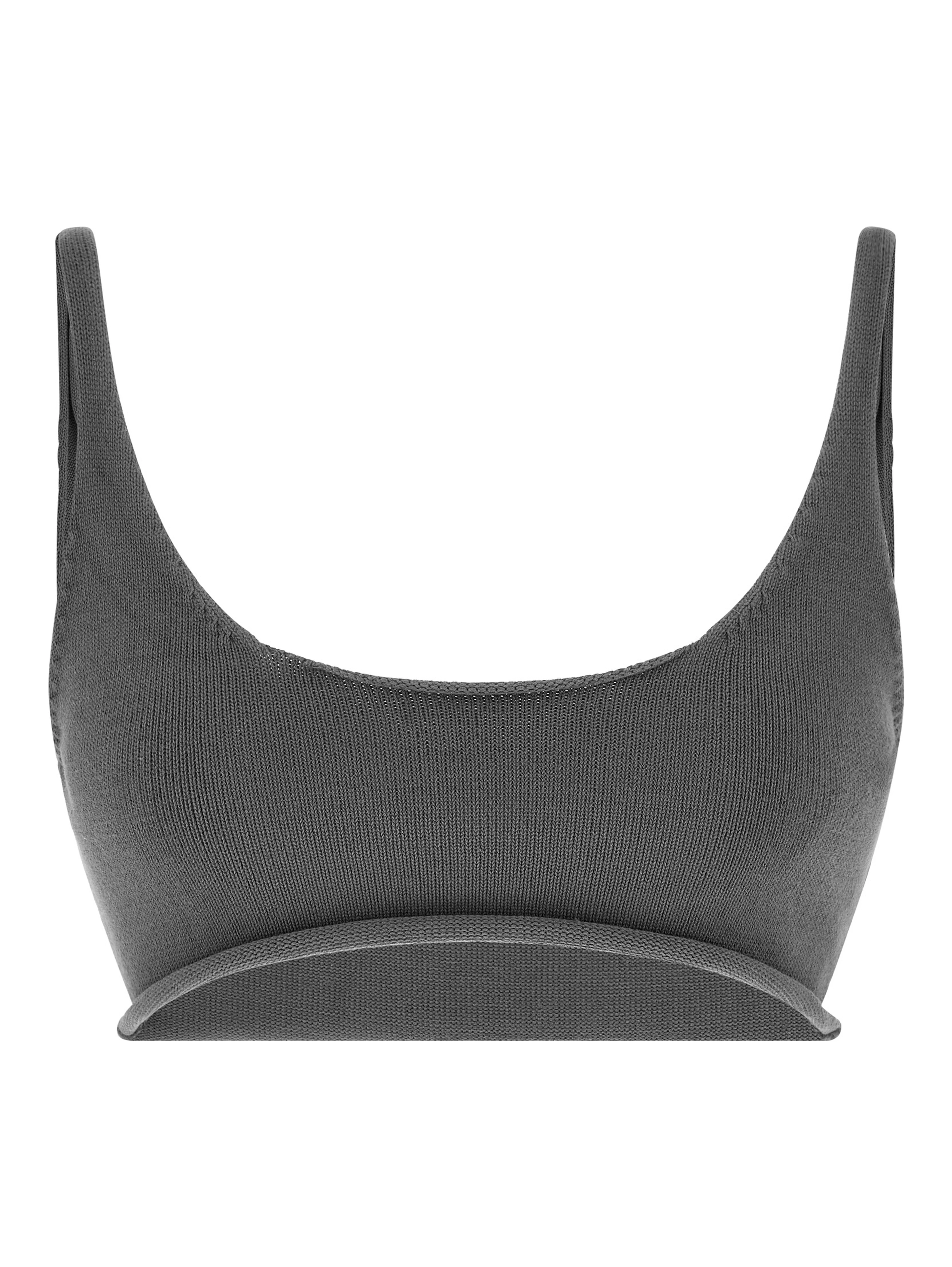 Gray Cotton Sport Bra