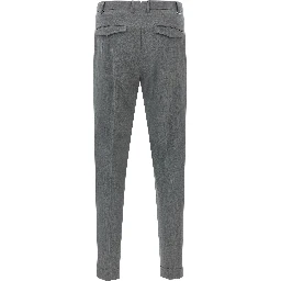 Gray Virgin Wool Dress Pants
