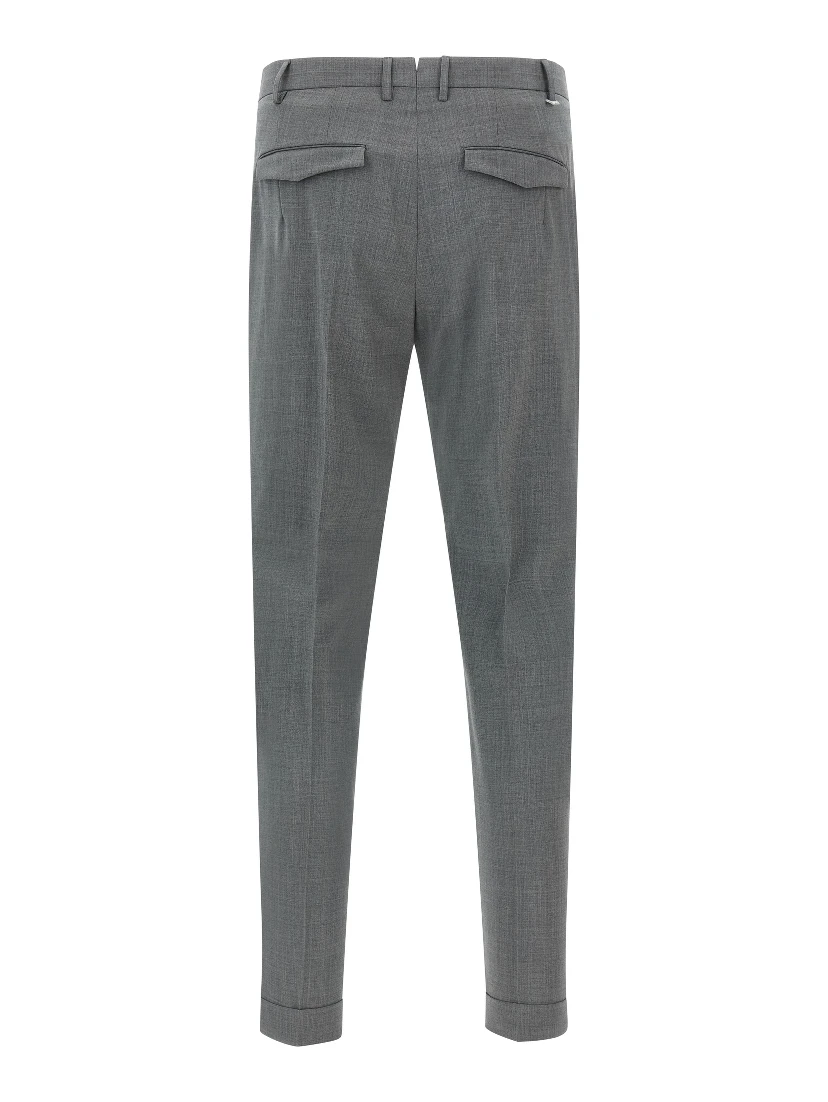 Gray Virgin Wool Dress Pants