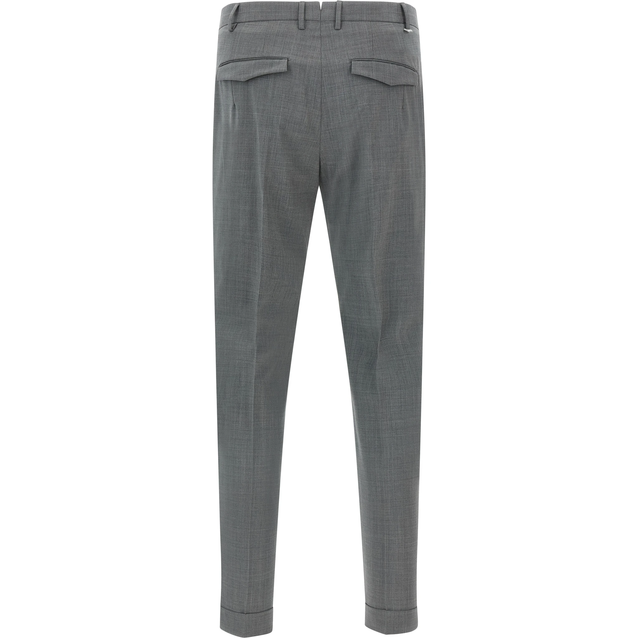 Gray Virgin Wool Dress Pants