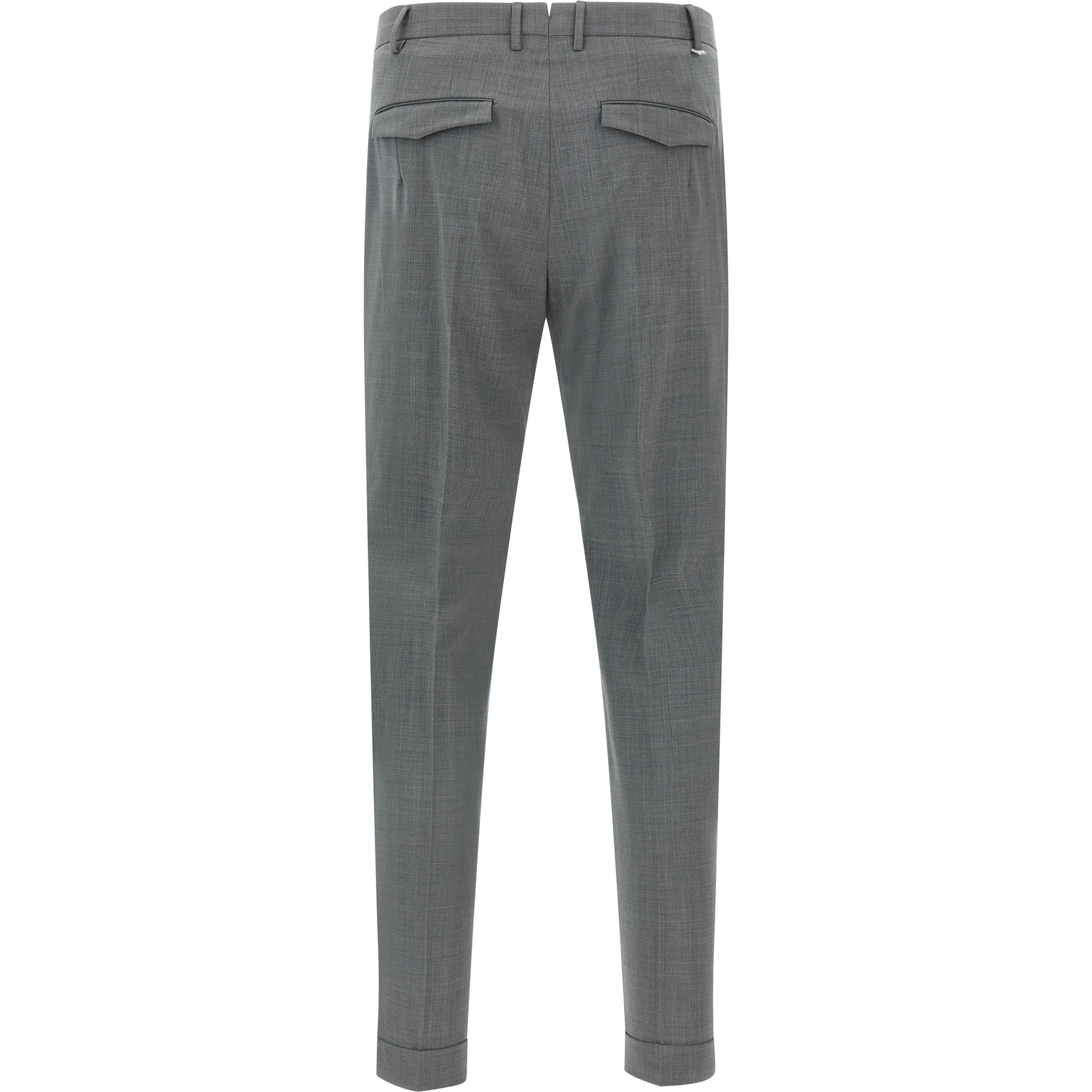 Gray Virgin Wool Dress Pants
