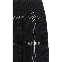 Black Polyester Casual Pants