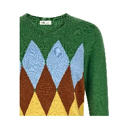 Bicolor Cotton Cardigan