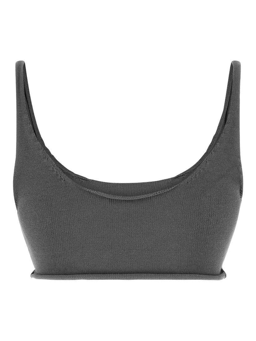 Gray Cotton Sport Bra
