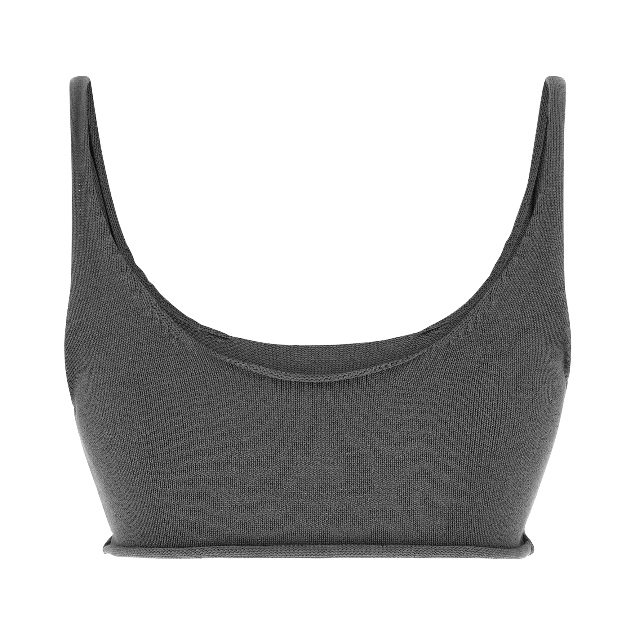 Gray Cotton Sport Bra