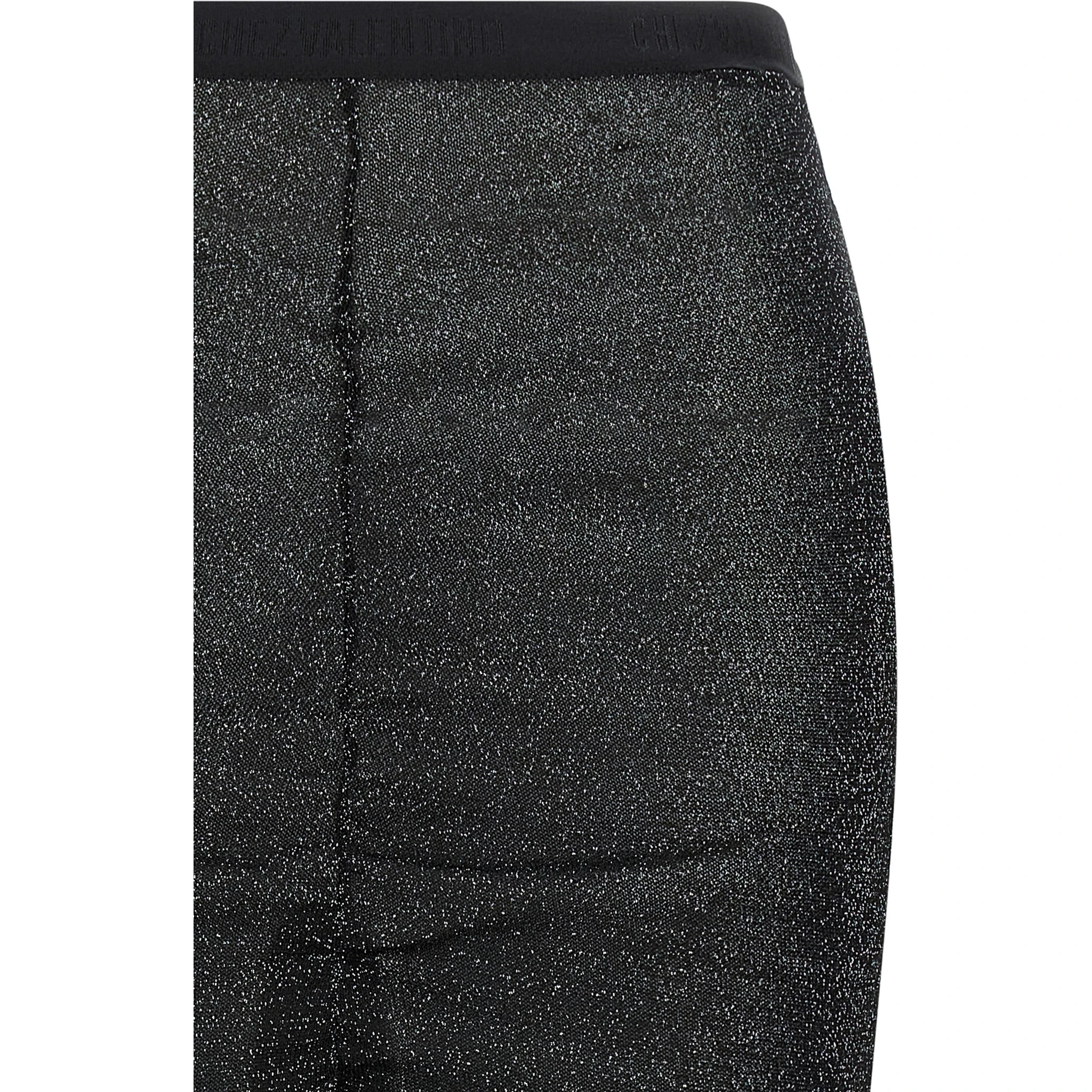 Black Viscose Midi Skirt