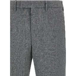 Gray Virgin Wool Dress Pants