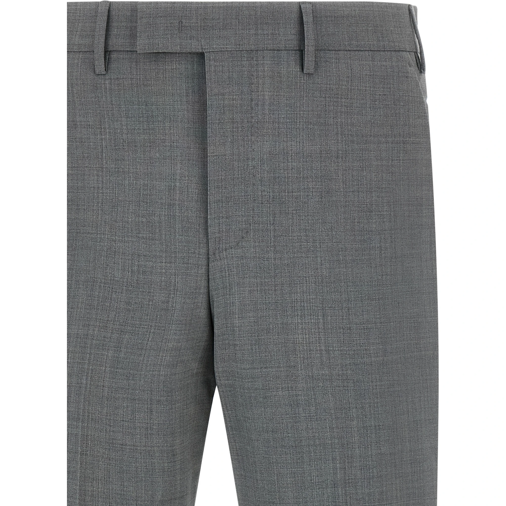 Gray Virgin Wool Dress Pants