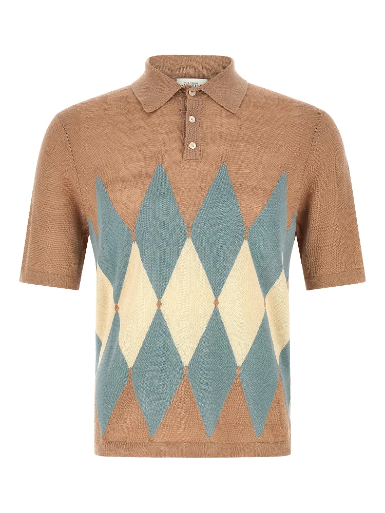 Beige Linen Polo Shirt