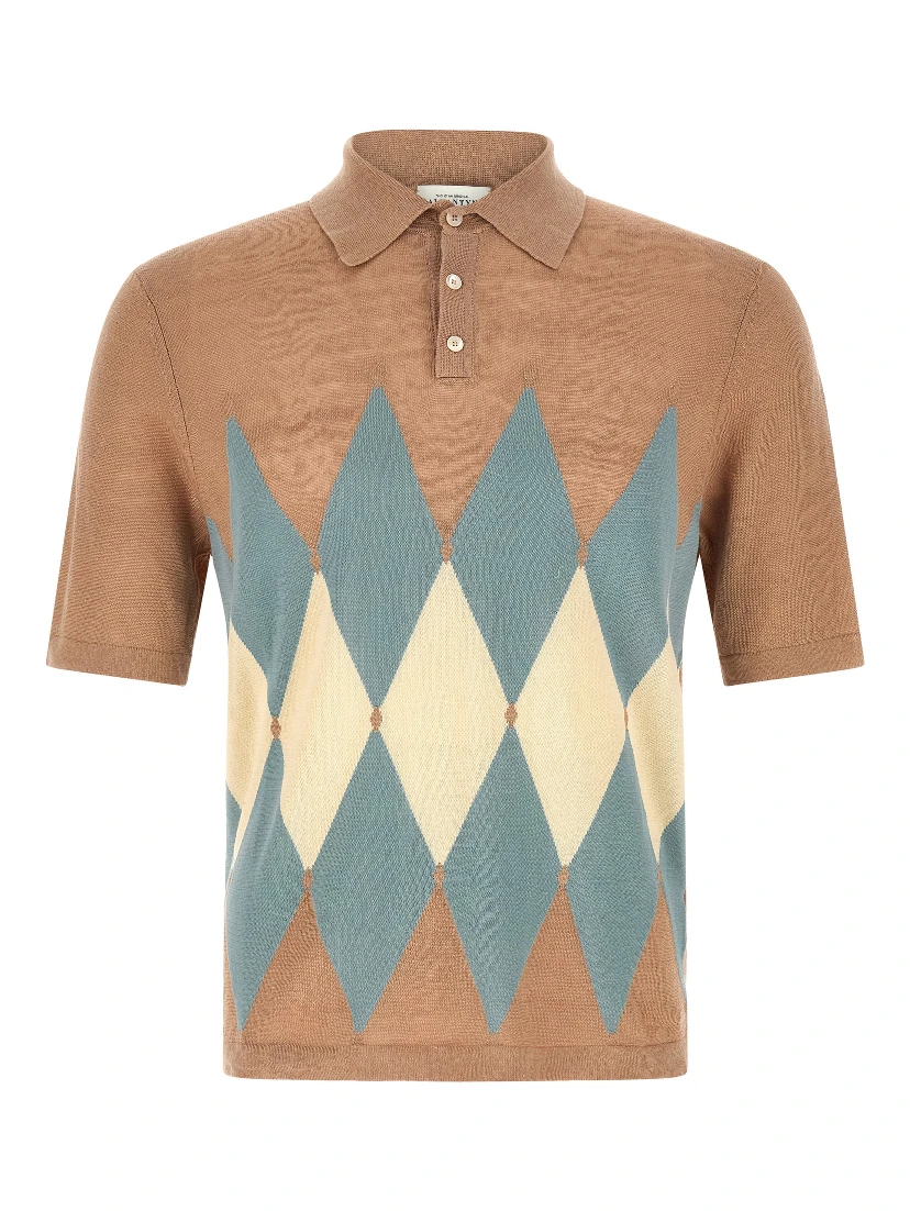 Beige Linen Polo Shirt
