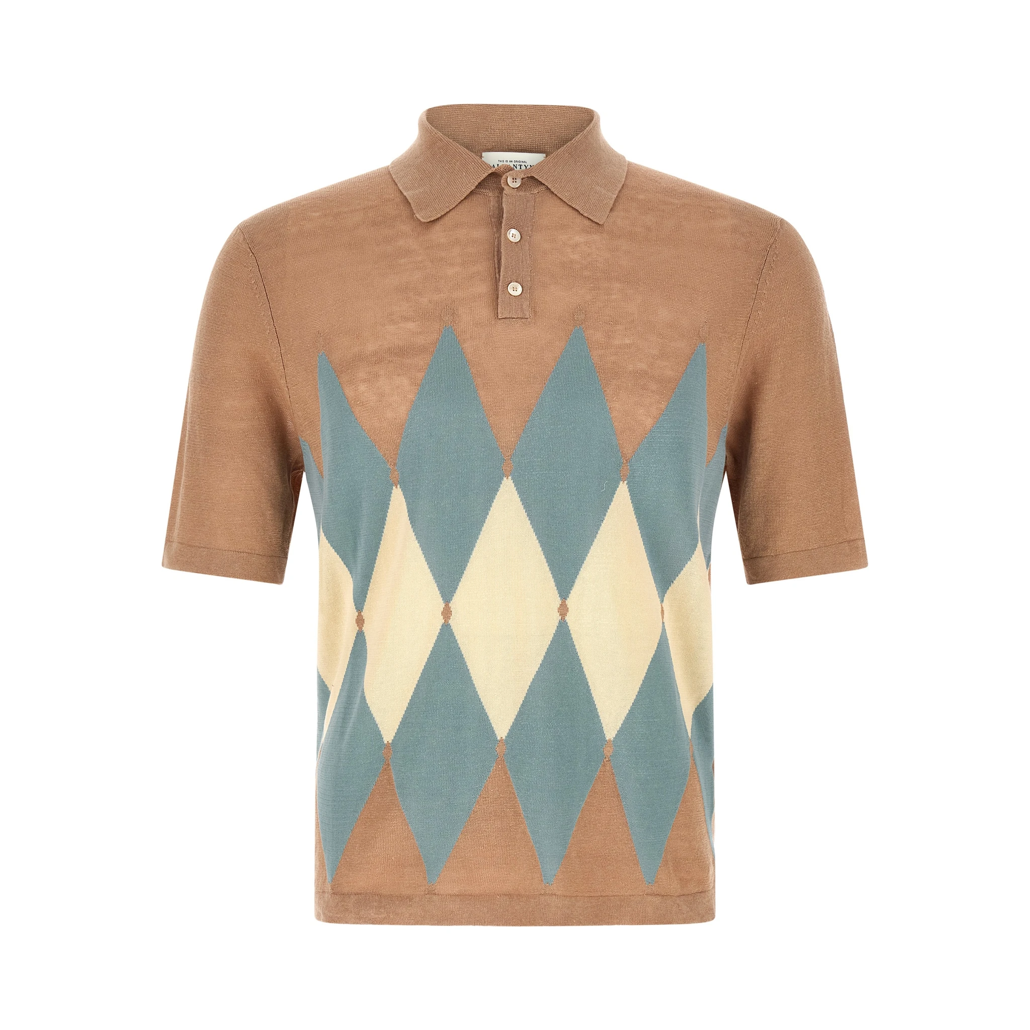 Beige Linen Polo Shirt