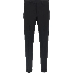 Black Virgin Wool Dress Pants