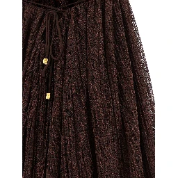 Brown Polyamide Short Dress