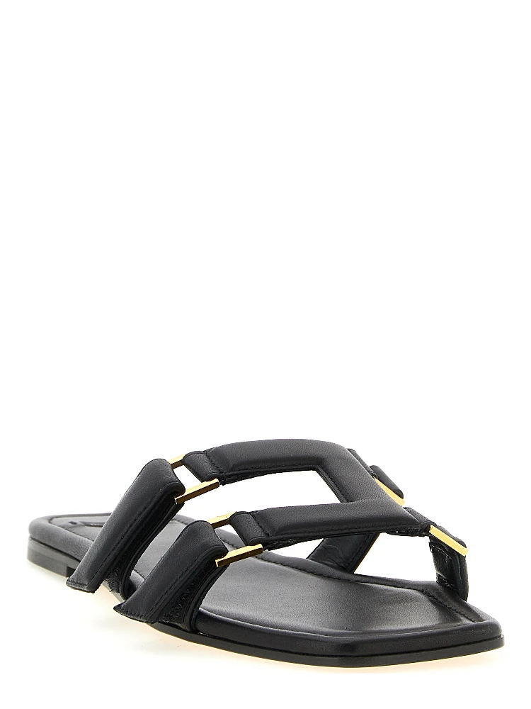 Black Lambskin Slides alternative