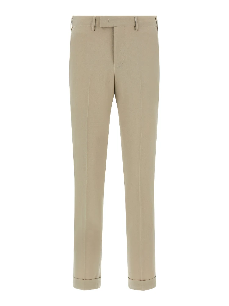 Beige Virgin Wool Dress Pants