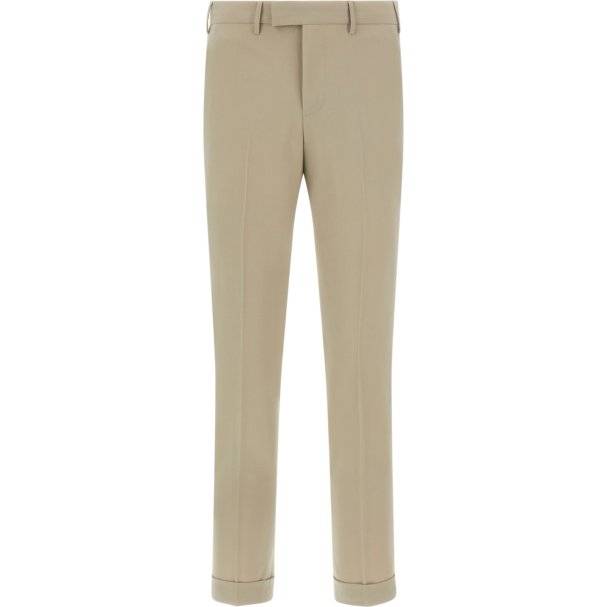 Beige Virgin Wool Dress Pants