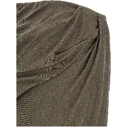 Gray Tencel Mini Skirt
