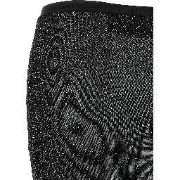 Black Viscose Midi Skirt