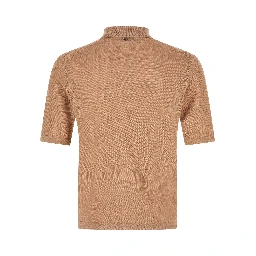 Beige Linen Polo Shirt