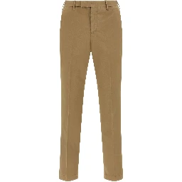 Brown Cotton Dress Pants