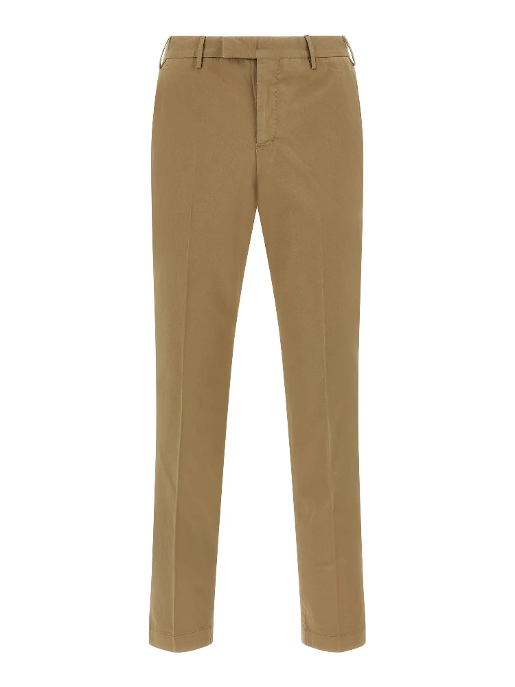 Brown Cotton Dress Pants