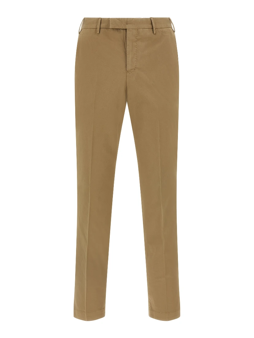 Brown Cotton Dress Pants