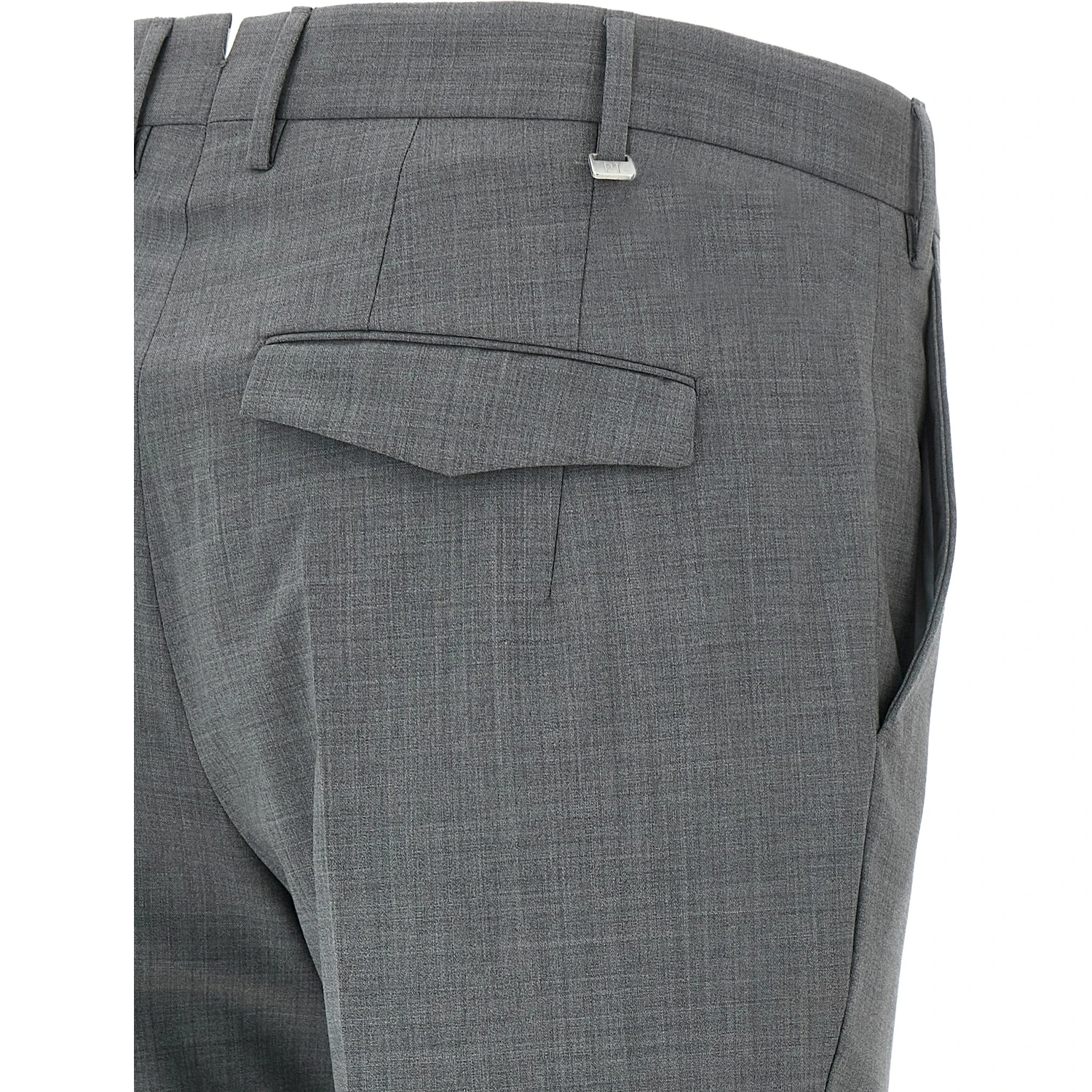 Gray Virgin Wool Dress Pants