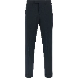 Blue Virgin Wool Dress Pants