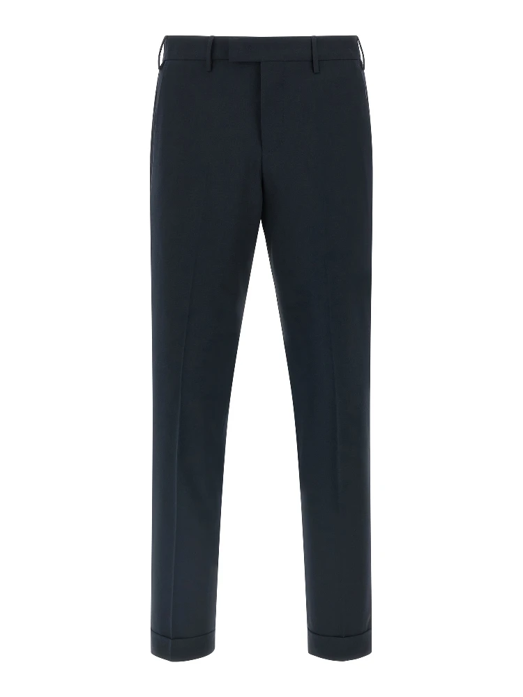 Blue Virgin Wool Dress Pants