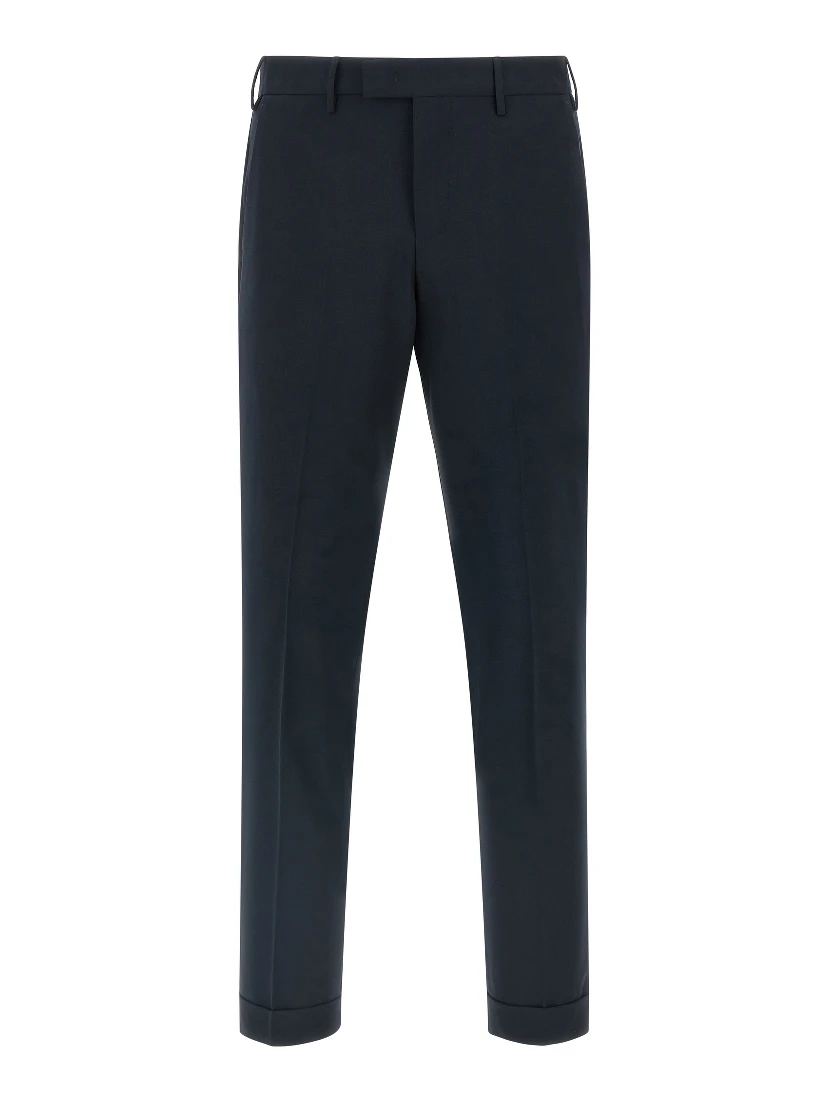 Blue Virgin Wool Dress Pants