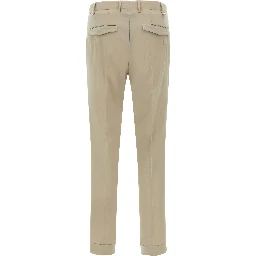 Beige Virgin Wool Dress Pants